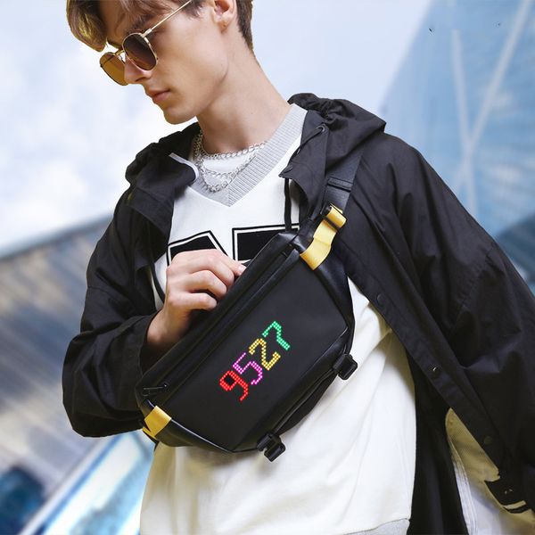 new trendy gadgets led pixel sling bag with led display crossbody waterproof shoulder chest backpack cycling travel daypack for men women
new trendy gadgets led pixel sling bag with led display crossbody waterproof shoulder chest backpack cycling travel daypack for men women