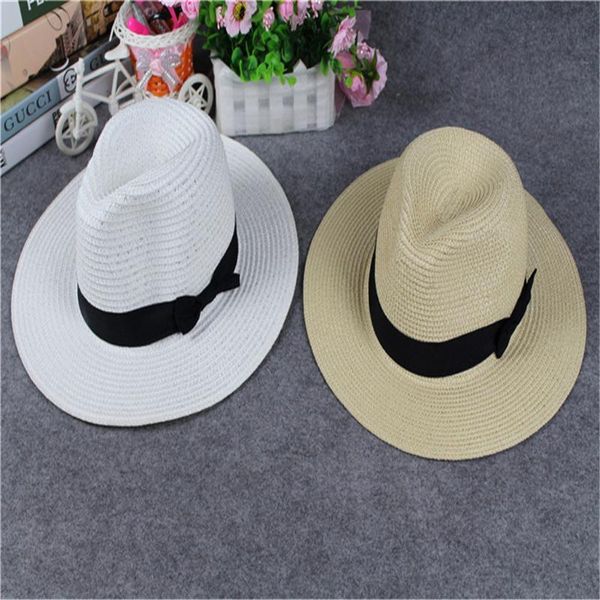 simple summer sun hats for women men wide brim fedora straw beach hat cap girls 2021 hight quality chapeu feminino, Blue;gray
simple summer sun hats for women men wide brim fedora straw beach hat cap girls 2021 hight quality chapeu feminino, Blue;gray