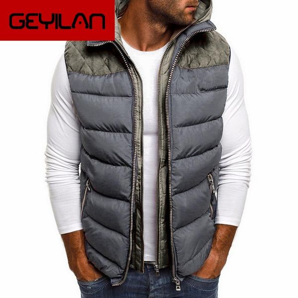 winter coat vest men warm sleeveless jacket casual waistcoat cotton hooded down man men's vests, Black;white
winter coat vest men warm sleeveless jacket casual waistcoat cotton hooded down man men's vests, Black;white