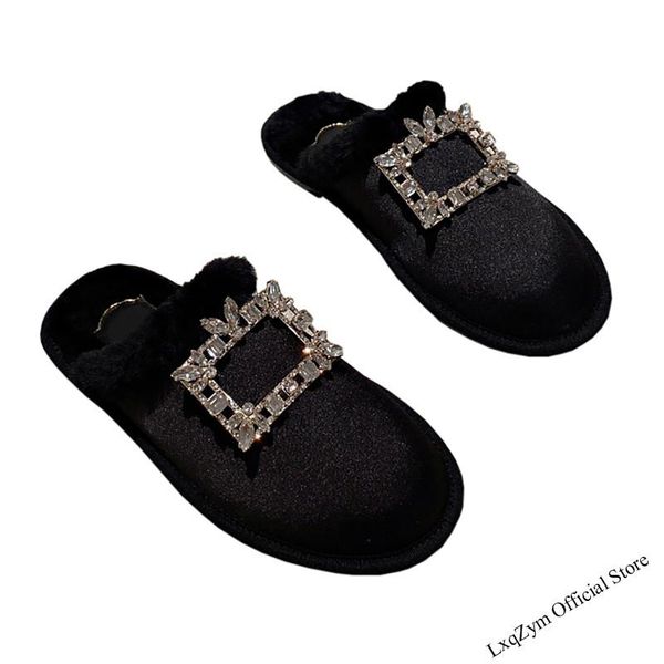 lxqzym cotton slippers women's autumn winter plus velvet warm wool couple home shoes with diamond, Black
lxqzym cotton slippers women's autumn winter plus velvet warm wool couple home shoes with diamond, Black