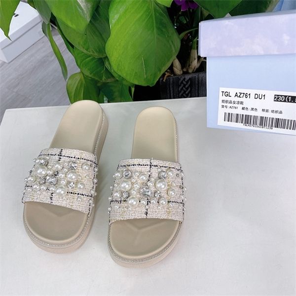 women's slippers outdoor summer new fashion pure beaded sandals small fragrance 70% off factory store online sale, Black
women's slippers outdoor summer new fashion pure beaded sandals small fragrance 70% off factory store online sale, Black