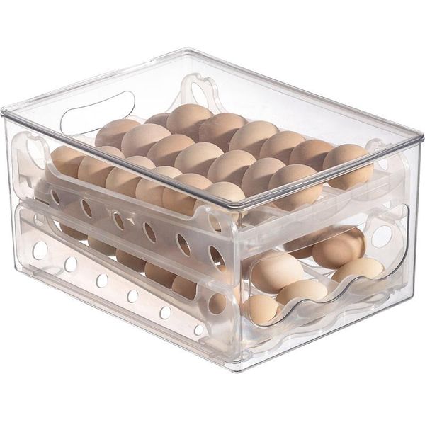 storage bottles & jars plastic kitchen containers drawer organizer boxes egg box refrigerator transparent double layer 
storage bottles & jars plastic kitchen containers drawer organizer boxes egg box refrigerator transparent double layer