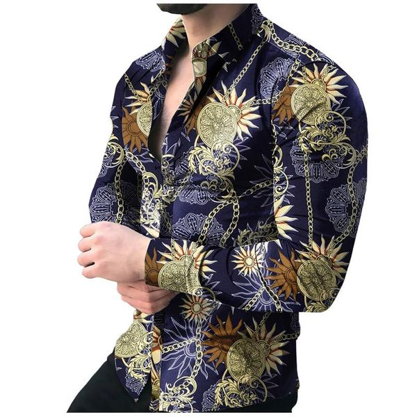 men's casual shirts men european american style blouse slim button down cardigan vintage printed male camicias streetwear kimono 2021, White;black
men's casual shirts men european american style blouse slim button down cardigan vintage printed male camicias streetwear kimono 2021, White;black