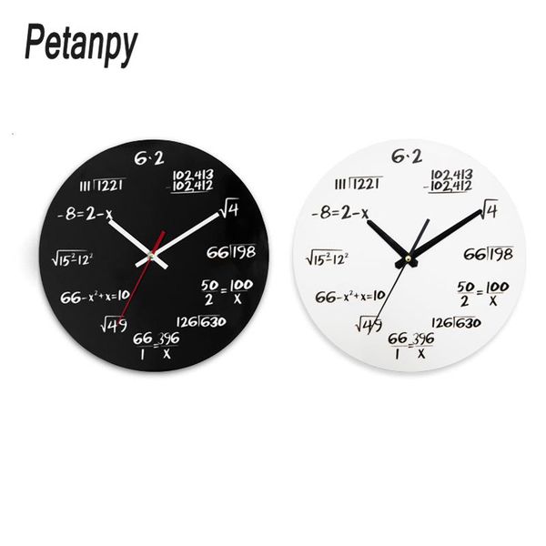 wall clocks modern home decor acrylic clock math equations mounted quartz needles horloge watch
wall clocks modern home decor acrylic clock math equations mounted quartz needles horloge watch
