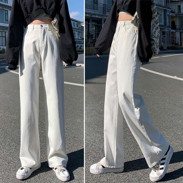 white high waisted summer style girl's thin broad leg vertical feeling tube loose pants, Blue
white high waisted summer style girl's thin broad leg vertical feeling tube loose pants, Blue