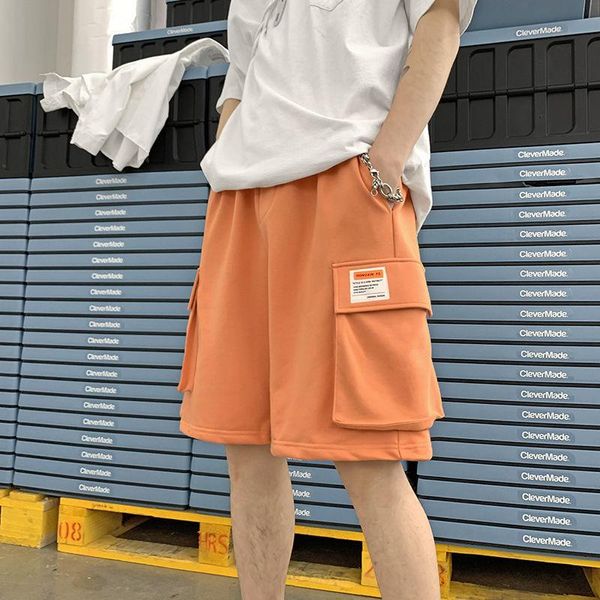 men's shorts hybskr big pocket men cargo pants summer fashion loose casual sports korean style baggy straight harajuku women, White;black
men's shorts hybskr big pocket men cargo pants summer fashion loose casual sports korean style baggy straight harajuku women, White;black