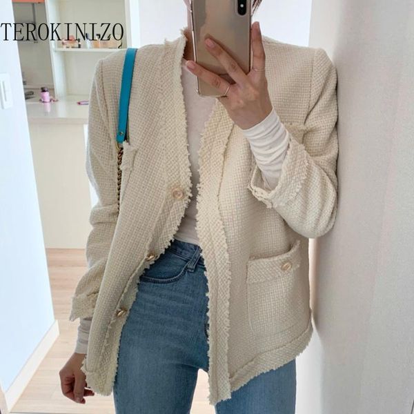 women's jackets terokinizo v neck elegant women single breasted long sleeve korean fashion pockets casual chic female, Black;brown
women's jackets terokinizo v neck elegant women single breasted long sleeve korean fashion pockets casual chic female, Black;brown