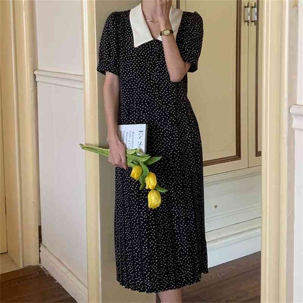 casual dresses polka dots high waist sweet vestidos pleated streetwear office lady elegance summer ol femme long es t4b1, Black;gray
casual dresses polka dots high waist sweet vestidos pleated streetwear office lady elegance summer ol femme long es t4b1, Black;gray
