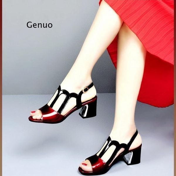 sandals 2021 soft leather female thick with comfort in wild fish head summer women, Black
sandals 2021 soft leather female thick with comfort in wild fish head summer women, Black