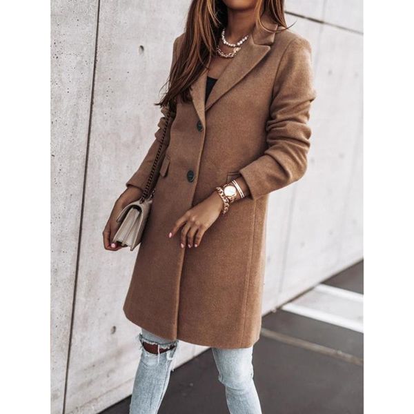 women's wool & blends casual blend jackets women coat female large size office lady winter long solid color gentle coats, Black
women's wool & blends casual blend jackets women coat female large size office lady winter long solid color gentle coats, Black