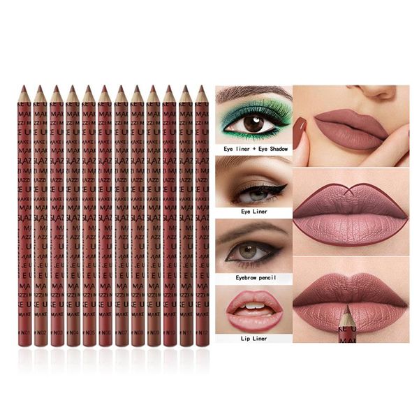 double head lip liner lipstick eyeliner eyebrow pen with brush matte natural color makeup set waterproof cosmetic pencils
double head lip liner lipstick eyeliner eyebrow pen with brush matte natural color makeup set waterproof cosmetic pencils