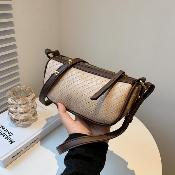 shoulder bags summer weave lattice pattern crossbody bag for women pu leather color contrast handbags lady underarm purse b093
shoulder bags summer weave lattice pattern crossbody bag for women pu leather color contrast handbags lady underarm purse b093
