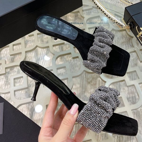 high heeled shoes women's diamond sandals one line sandal for summer two wear 4cm 7cm 10cm thin heel slippers genuine leather sole, Black
high heeled shoes women's diamond sandals one line sandal for summer two wear 4cm 7cm 10cm thin heel slippers genuine leather sole, Black