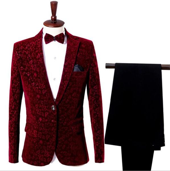personality wine red dark flower men's dress suit suits fashion costumes singer two-piece & blazers, White;black
personality wine red dark flower men's dress suit suits fashion costumes singer two-piece & blazers, White;black