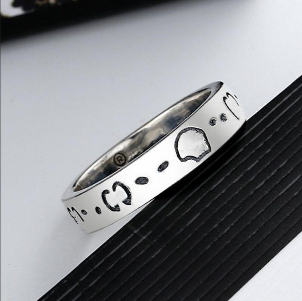 women men rings skull gold ring letter ring letter finger ring with stamp fashion jewelry accessories love rings with box, Silver
women men rings skull gold ring letter ring letter finger ring with stamp fashion jewelry accessories love rings with box, Silver