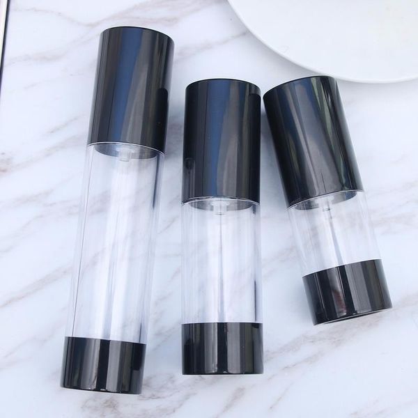 storage bottles & jars portable airless bottle black 1pc clear cap cosmetic treatment pump liquid shampoo makeup container refillable 15/30/
storage bottles & jars portable airless bottle black 1pc clear cap cosmetic treatment pump liquid shampoo makeup container refillable 15/30/