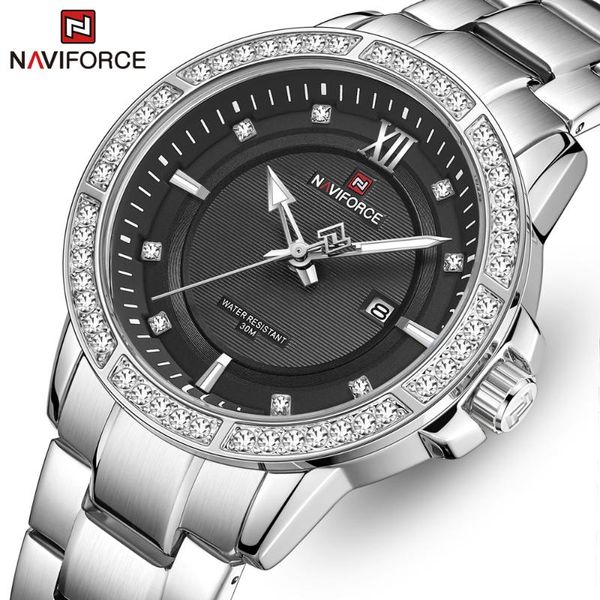 wristwatches brand naviforce luxury men watch fashion silver-black business watches mens casual stainless steel waterproof wristwatch, Slivery;brown
wristwatches brand naviforce luxury men watch fashion silver-black business watches mens casual stainless steel waterproof wristwatch, Slivery;brown