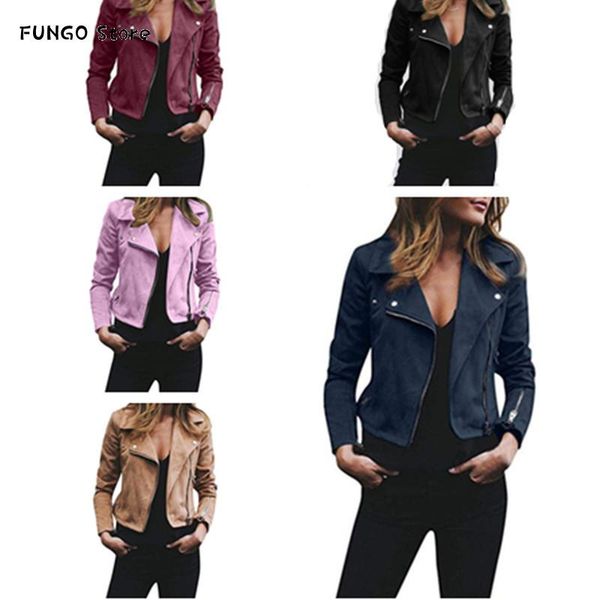 spring autumn fashion lapel women's jackets casual bodycon solid button zipper long sleeve lady short, Black;brown
spring autumn fashion lapel women's jackets casual bodycon solid button zipper long sleeve lady short, Black;brown