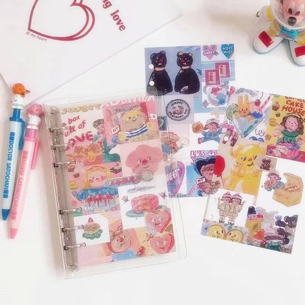 notepads a6 kawaii bear binder notebook diy transparent pocards organizer book student agenda journal planner school supplies, Purple;pink
notepads a6 kawaii bear binder notebook diy transparent pocards organizer book student agenda journal planner school supplies, Purple;pink
