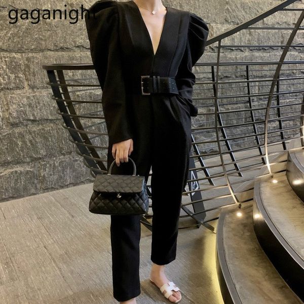 2021gaganight vintage solid women jumpsuit deep v neck playsuit elegant office lady bodysuit fashion with belt korean plus size, Black;white
2021gaganight vintage solid women jumpsuit deep v neck playsuit elegant office lady bodysuit fashion with belt korean plus size, Black;white