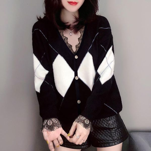 women's knits & tees casual female sweater with v-neck cleavage, chess, women's nightgown, spring, autumn, byge, White
women's knits & tees casual female sweater with v-neck cleavage, chess, women's nightgown, spring, autumn, byge, White