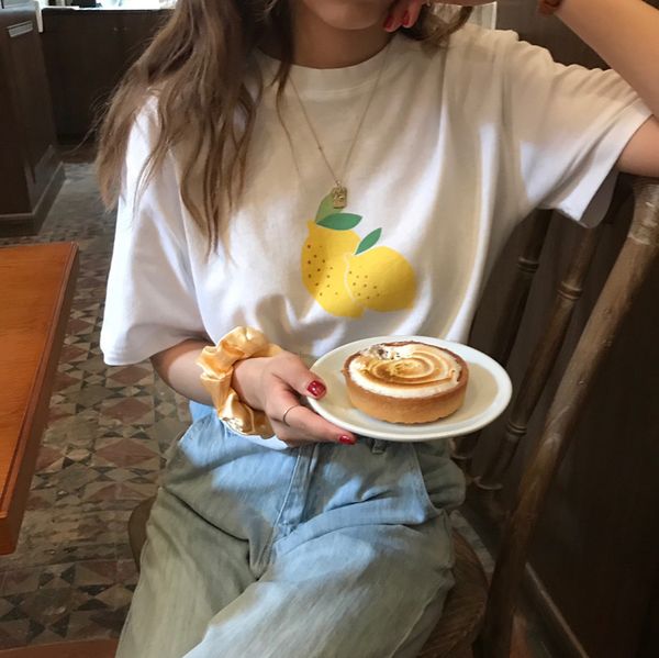 100% cotton pear fruit printed letter pattern short sleeve loose casual street wear basic summer women tees 210522, White
100% cotton pear fruit printed letter pattern short sleeve loose casual street wear basic summer women tees 210522, White