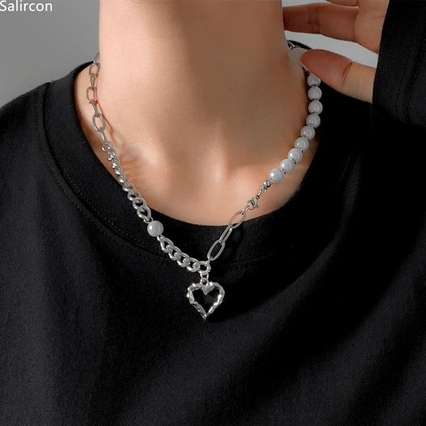 pendant necklaces fashion silver color titanium steel chain necklace for women men geometric heart collier simulated pearls jewelry
pendant necklaces fashion silver color titanium steel chain necklace for women men geometric heart collier simulated pearls jewelry