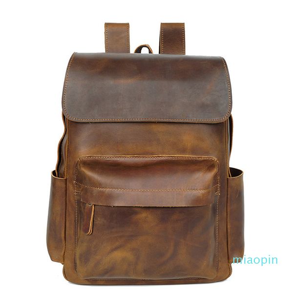 crazy horse leather men's backpack european and american retro leather men's layer cowhide travel backpack
crazy horse leather men's backpack european and american retro leather men's layer cowhide travel backpack