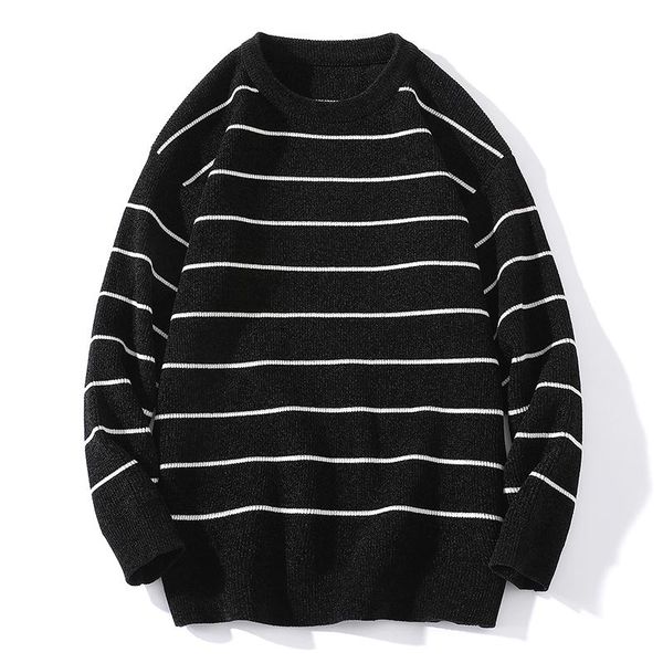men's sweaters men harajuku sweater vintage loose stripe knitted quality high spring autumn o-neck pullover xl-4xl, White;black
men's sweaters men harajuku sweater vintage loose stripe knitted quality high spring autumn o-neck pullover xl-4xl, White;black