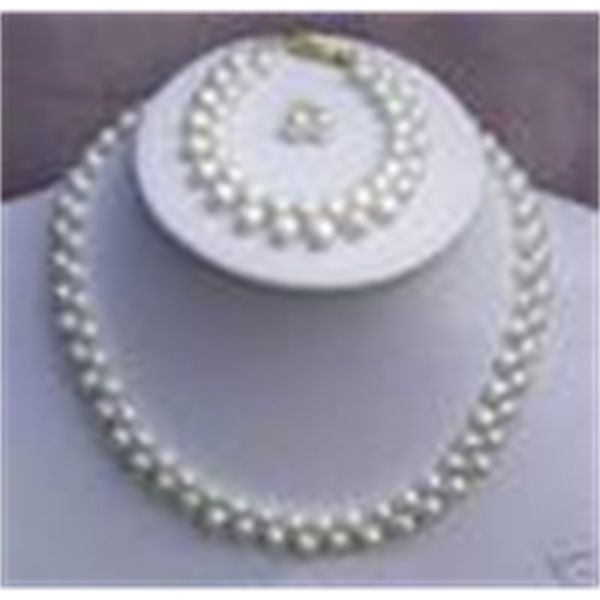 new fine genuine pearl jewelry set natural 7-8mm natural white pink cultured akoya pearl necklace bracelets earring, Black
new fine genuine pearl jewelry set natural 7-8mm natural white pink cultured akoya pearl necklace bracelets earring, Black