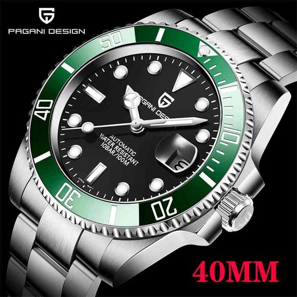 pagani design brand 40mm men's mechanical clock stainless steel automatic watch sapphire glass relogio masculino 210804, Slivery;brown
pagani design brand 40mm men's mechanical clock stainless steel automatic watch sapphire glass relogio masculino 210804, Slivery;brown