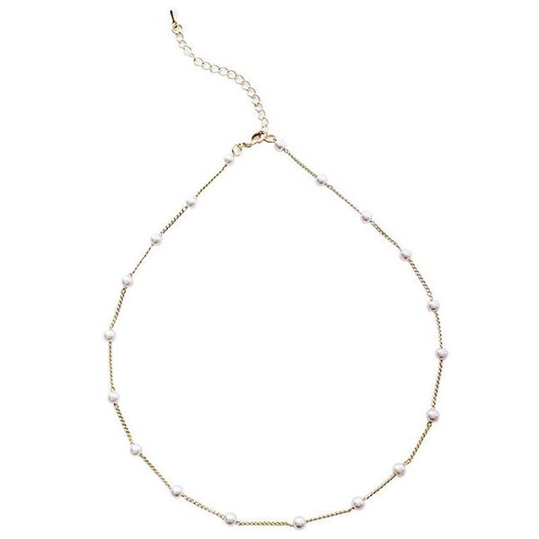 women necklace faux pearl choker all match clavicle chain jewelry for girls gifts chains, Silver
women necklace faux pearl choker all match clavicle chain jewelry for girls gifts chains, Silver