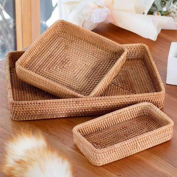 kitchen storage & organization 3pcs rattan woven tray hand-woven basket fruit food snack for living room bedroom home office decor
kitchen storage & organization 3pcs rattan woven tray hand-woven basket fruit food snack for living room bedroom home office decor