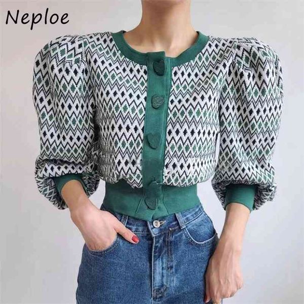autumn fashion o-neck panelled chic argyle love heart button slim fit cardigan puff sleeve knitted women sweater 210422, White;black
autumn fashion o-neck panelled chic argyle love heart button slim fit cardigan puff sleeve knitted women sweater 210422, White;black