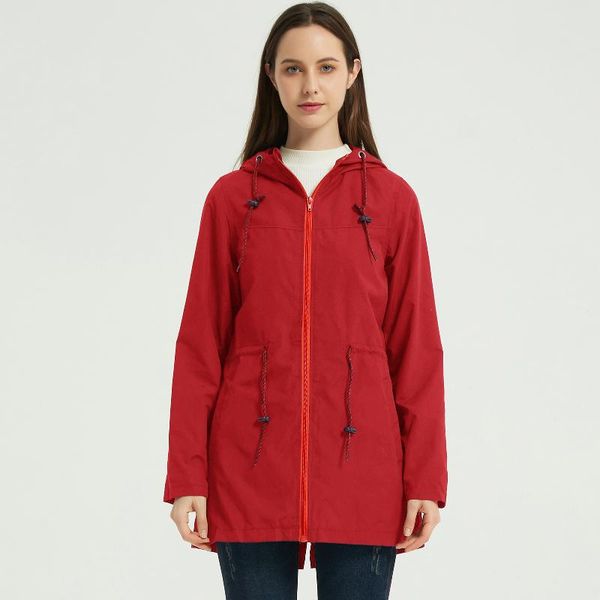 women's jackets women long with hood pockets zip up windbreaker coat drawstring waist slim jacket for spring autumn female coats, Black;brown
women's jackets women long with hood pockets zip up windbreaker coat drawstring waist slim jacket for spring autumn female coats, Black;brown