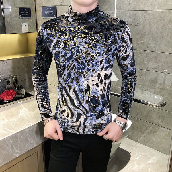 men's polos turtleneck leopard printed tee streetwear luxury royal long-sleeved slim fit men t shirt club outfits 03k8, White;black
men's polos turtleneck leopard printed tee streetwear luxury royal long-sleeved slim fit men t shirt club outfits 03k8, White;black