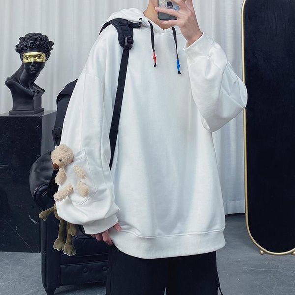 men's hoodies & sweatshirts 2021 fashion trend pullover cotton casual hooded loose 3d print streetwear bear decoration coats s-3xl, Black
men's hoodies & sweatshirts 2021 fashion trend pullover cotton casual hooded loose 3d print streetwear bear decoration coats s-3xl, Black