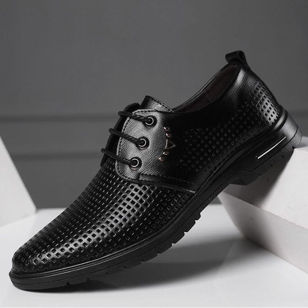 perforated sandals men's formal leather shoes single hundred towers hollow oxford for women dress, Black
perforated sandals men's formal leather shoes single hundred towers hollow oxford for women dress, Black
