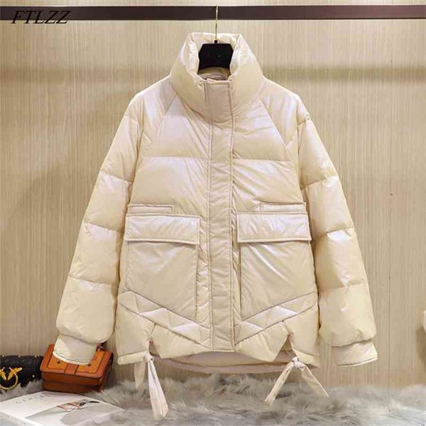 winter women stand collar loose 90% white duck down parkas thickness warm bright color coat female snow outwear 210430, Black
winter women stand collar loose 90% white duck down parkas thickness warm bright color coat female snow outwear 210430, Black