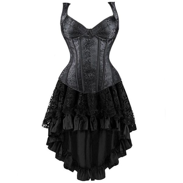bustiers & corsets burlesque corset and skirt set irregular lace up gothic bustier dresses for women vintage shoulder straps plus size, Black;white
bustiers & corsets burlesque corset and skirt set irregular lace up gothic bustier dresses for women vintage shoulder straps plus size, Black;white