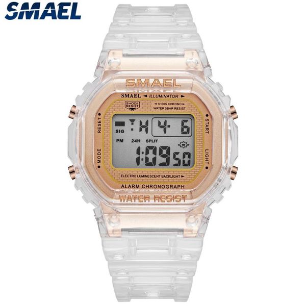 wristwatches smael 2021 fashion boys digital watches luminous waterproof wristwatch transparent resin strap teenager kid sport 1905, Slivery;brown
wristwatches smael 2021 fashion boys digital watches luminous waterproof wristwatch transparent resin strap teenager kid sport 1905, Slivery;brown