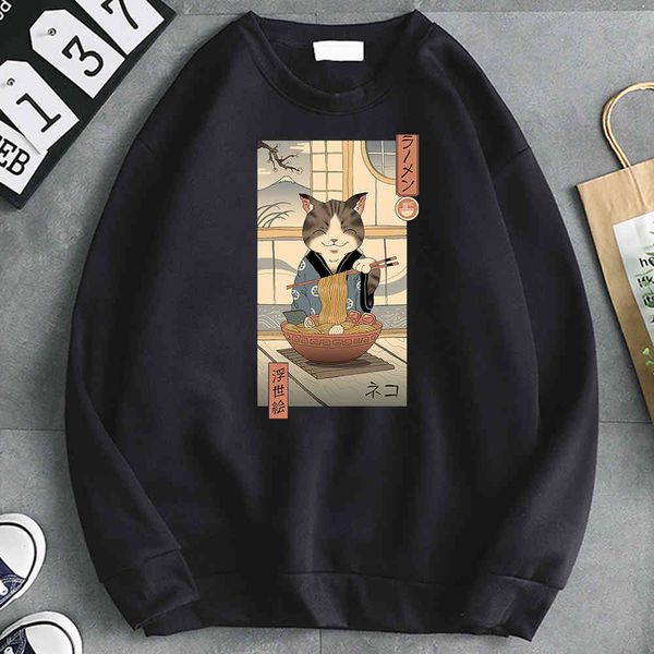 neko ramen - men's hoodie, long sve, round neck, street clothing, autumn, ukiyo, new, Black
neko ramen - men's hoodie, long sve, round neck, street clothing, autumn, ukiyo, new, Black