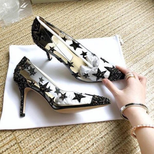 dress shoes transparent pvc high heel sandals,fashion pointy tips with black diamond crystal shoes,five star drill pumps women 9cm
dress shoes transparent pvc high heel sandals,fashion pointy tips with black diamond crystal shoes,five star drill pumps women 9cm