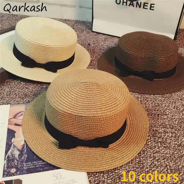 wide brim hats straw sun women 10 colors protection classic summer beach leisure fashion bow vintage female simple design ins, Blue;gray
wide brim hats straw sun women 10 colors protection classic summer beach leisure fashion bow vintage female simple design ins, Blue;gray