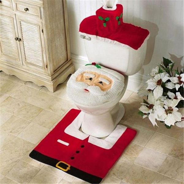 cute personality toilet three-piece christmas decoration santa elk cover and carpet bathroom pendant claus seat covers
cute personality toilet three-piece christmas decoration santa elk cover and carpet bathroom pendant claus seat covers