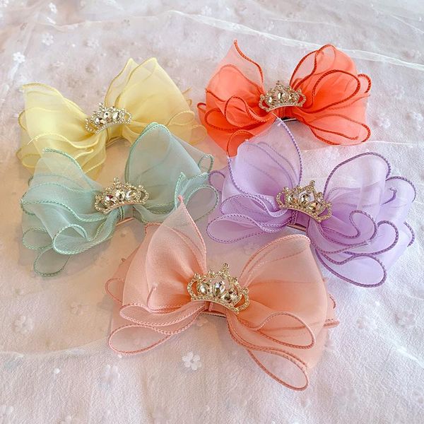 hair accessories 5pcs/lot sweet color mesh bows for girls bling rhinestone crown princess hairpin large bowknot grip headwear, Slivery;white
hair accessories 5pcs/lot sweet color mesh bows for girls bling rhinestone crown princess hairpin large bowknot grip headwear, Slivery;white