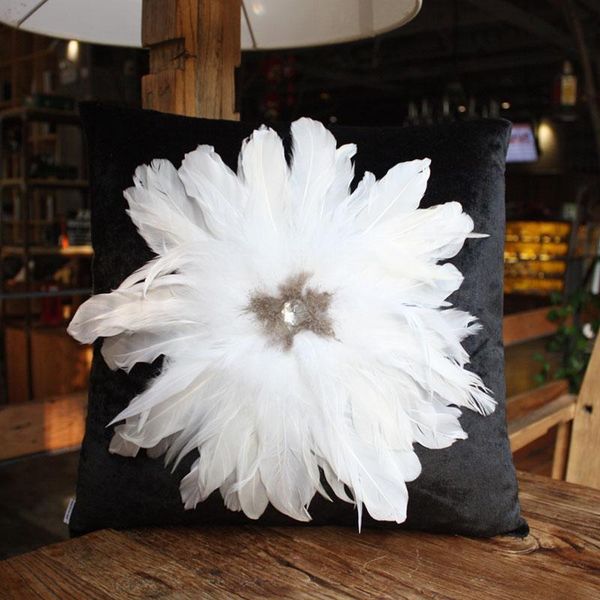 cushion/decorative pillow feather flower unique luxury throw cushion cover white black living room sofa decoration european style
cushion/decorative pillow feather flower unique luxury throw cushion cover white black living room sofa decoration european style