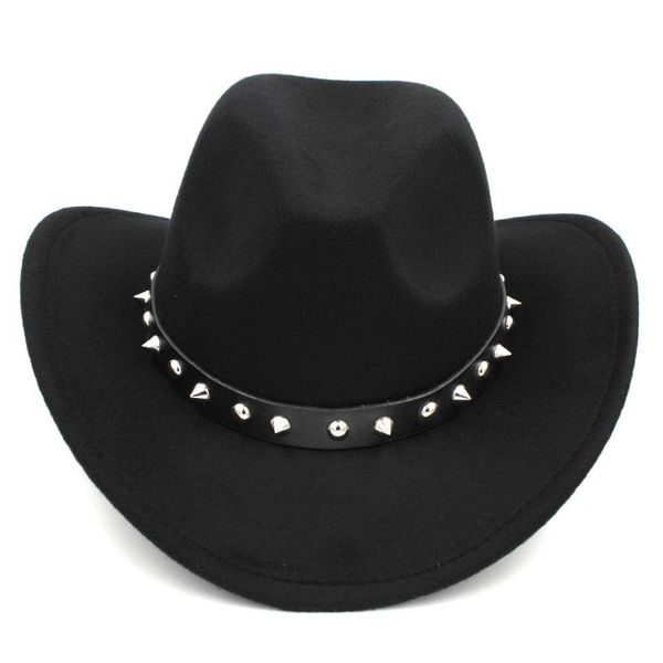 cloches mistdawn fashion western cowboy hat wide brim cowgirl cap punk rivets leather band outdoor jazz churh caps size 56-58cm, Blue;gray
cloches mistdawn fashion western cowboy hat wide brim cowgirl cap punk rivets leather band outdoor jazz churh caps size 56-58cm, Blue;gray