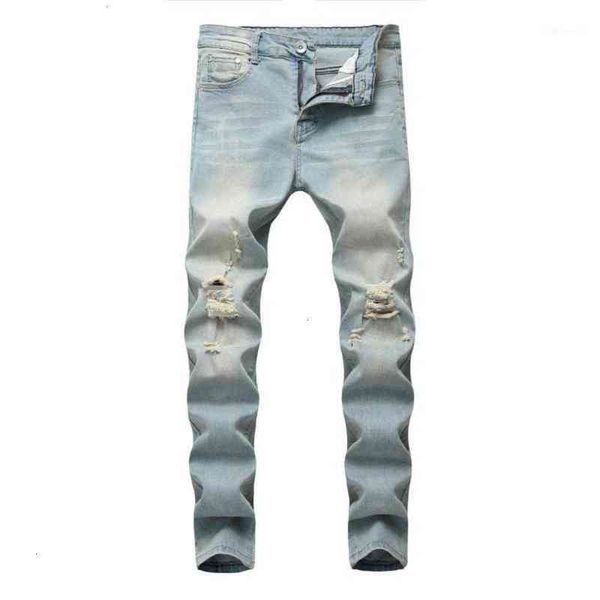 men's jeans mens fashion washing casual denim pants distressed slim stretch cowboy biker hip hop street male r0nn, Blue
men's jeans mens fashion washing casual denim pants distressed slim stretch cowboy biker hip hop street male r0nn, Blue