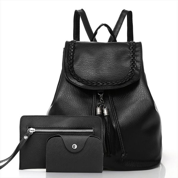 3pcs women fashion backpack leisure pattern solid color fringe backpacks set female students money bags travel large capacity
3pcs women fashion backpack leisure pattern solid color fringe backpacks set female students money bags travel large capacity